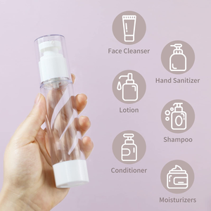 Portable PET Cosmetic Dispensing Bottle Square Press-Type PP <b>Pump</b> <b>Vacuum</b> Travel Spray for Face Cream Cleansing Oil Lotion - Product Image 2
