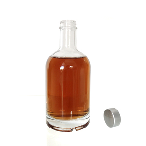 Botella de whisky con tapa de tornillo, botella de vidrio de pedernal de 375ml y 12,7 oz - Product Image 3