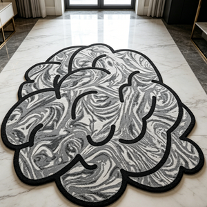 Alfombra Antibacteriana de Forma Especial, Diseño Persa Moderno, Hecha a Mano, Lavable, Hipoalergénica, para Sala de Estar - Product Image 3