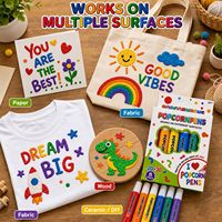 Stylo Popcorn de Noël, stylo créatif pour dessin décoratif, lisse et facile à colorier, ensemble de papeterie créative pour enfants