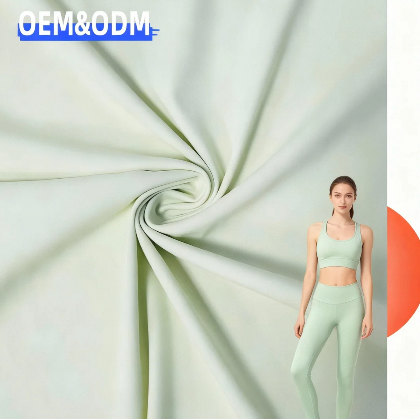 Cooling Breathable Soft Stretch Interlock Fabric 85% Nylon 15% Spandex For Yoga Wear Girls