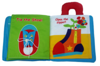 Livre d'activités en tissu personnalisé pour bébé, apprentissage précoce, jouet éducatif 3D, livre en tissu pour bébé, livre d'activités en tissu pour bébé