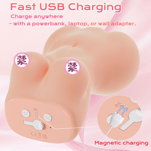 Masturbateur électrique à moule inversé, double cavité, dispositif anti-stress, ventouse de serrage, vibromasseur à 5/9 vitesses, jouet de masturbation - Product Image 3