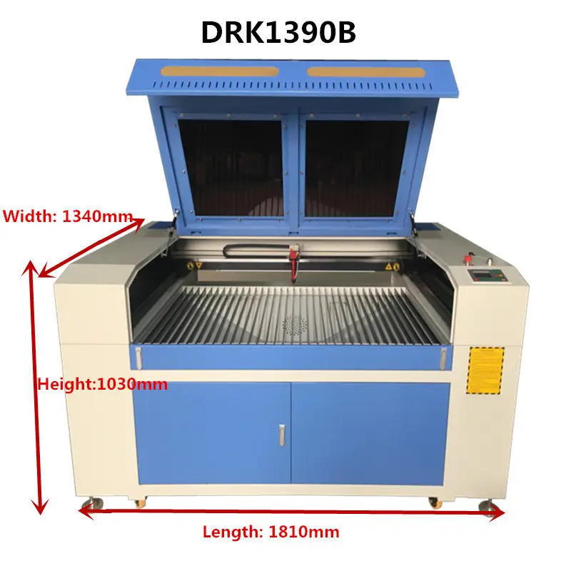 DRK1390 Area Kerja 1300*900Mm, Area Kerja untuk Bahan Non-logam Pemotong Pengukir dengan Tabung Laser EFR RECI