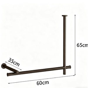 Porte-serviettes et porte-vêtements moderne en acier inoxydable chromé pour salle de bain, maison d'hôtes et hôtel, toutes saisons - Product Image 1