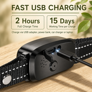 <span class=keywords><strong>Collier</strong></span> <span class=keywords><strong>anti</strong></span>-<span class=keywords><strong>aboiement</strong></span> pour chien rechargeable personnalisé, avec vibration et sensibilité réglable, pour chiens de petite/moyenne/grande taille - Product Image 4