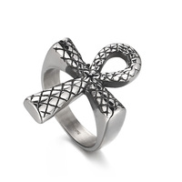 KALEN – bague unisexe Vintage en acier inoxydable, bijoux à rayures de cheville égyptien antique