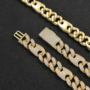 Collar Cubano de 16mm con Cadena de Nariz de Cerdo y Cierre de Caja, Pulsera de Cadena Cubana, Collar de Moda Tanjing Lijing - Product Image 2