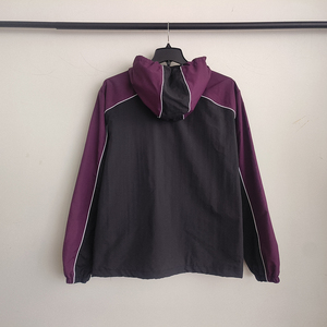 Custom Windbreaker Mens Jacket Track Sport <span class=keywords><strong>Hombre</strong></span> Nylon Rain Wind Breaker <span class=keywords><strong>rosa</strong></span> púrpura Chándales para hombres Starter <span class=keywords><strong>Bomber</strong></span> 90s Parka - Product Image 2
