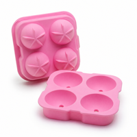 Molde de Silicona Personalizado para Hielo, Bandeja de 4 Cavidades con Forma de Pelota de Golf, para Whisky, Cócteles y Bebidas Frías, OEM ODM