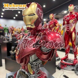 Sculpture de personnage <span class=keywords><strong>Marvel</strong></span> en fibre de verre, sculpture Iron Man, buste Spider-Man, magnifique statue de collection en résine de film <span class=keywords><strong>Marvel</strong></span> - Product Image 5
