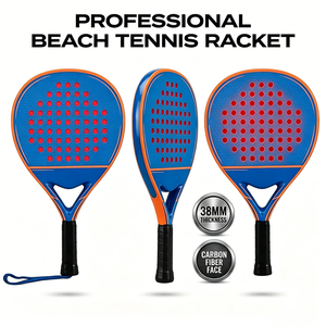 Raqueta de Tenis Playa de Fibra de Carbono al por Mayor, Marco de 38mm de Grosor, Color Personalizado, Superficie Diferente Delantera y Trasera - Product Image 2