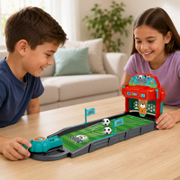 Jeu de football de table pour enfants, ensemble de tir au but avec 2 ballons, lanceur à pression, tableau de scores, terrain de football miniature pliable, ensembles cadeaux