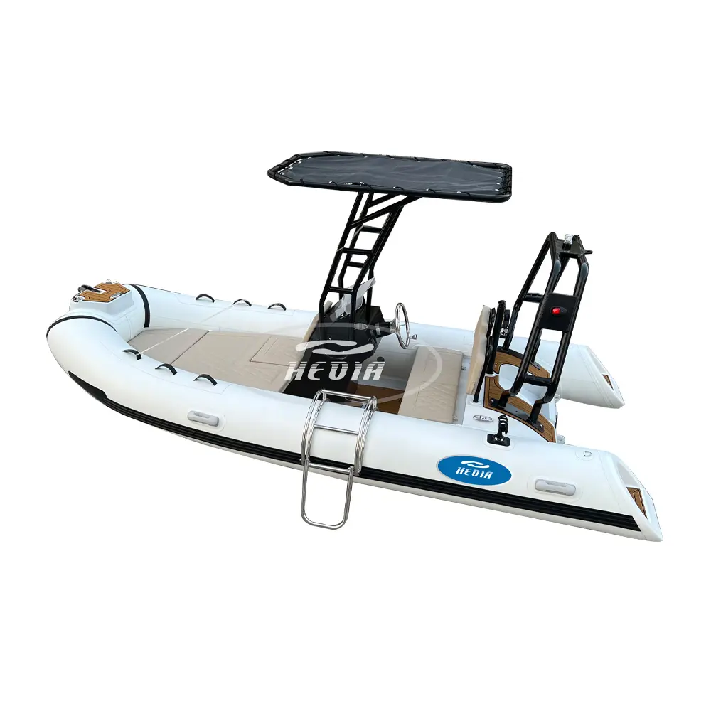 Hedia CE haute vitesse 4.2m PVC hypalon rigide sport gonflable bateau à nervures en aluminium 420 à vendre
