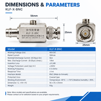 Parafoudre coaxial BNC SPD 90V DC 5kA 10kA à faible perte 0-3GHz pour système de surveillance par caméra CCTV