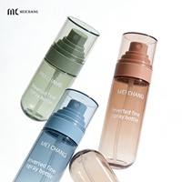 Bouteille pulvérisatrice inversée brevetée anti-fuite à brume fine 30/50/60/80/100ml, pulvérisation à 360°, pour cosmétiques, fixateur de maquillage, tonique, nettoyant, OEM personnalisé