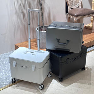 מזוודת טרולי עם מסגרת לצילום, 18 אינץ', מותאמת אישית, גלגלים אוניברסליים, מזוודת עסקים ונסיעות, מזוודה קטנה 20 אינץ', מזוודה קפטן 23 אינץ', לגברים ונשים - Product Image 4