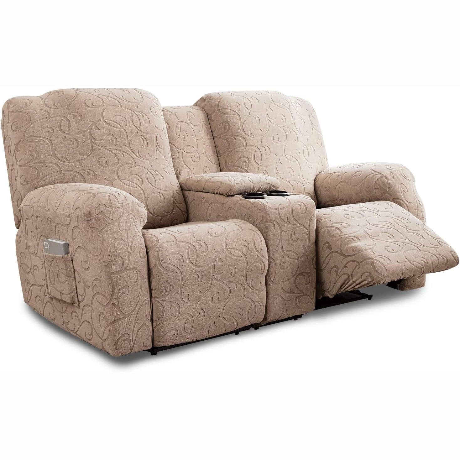 Streç Recliner Slipcovers 2 koltuk Recliner kanepe kılıfı Recliner kanepe kılıfı