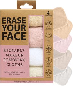 ERASE YOUR FACE Face Reusable Makeup Removing Cloths With Friendly Packaging Microfiber Cloth <strong>Facial</strong> Remover Eye Makeup <strong>Towel</strong> - Product Image 1