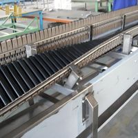 Sistema transportador de cadena de listones ajustable de acero inoxidable para descarga de botellas en líneas de codificación de fecha de botellas PET