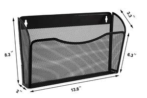מכירה לוהטת ציוד משרדי בית ספר בית ביתי חוט מתכת רשת קיר רכוב תליית נייר ארגונית מדפים - Product Image 3