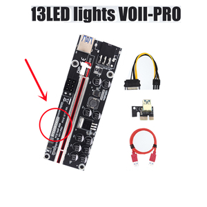 Better 10 Capacitance PCI-E V011-PRO <span class=keywords><strong>Riser</strong></span> ส่วนประกอบอิเล็กทรอนิกส์ปรับปรุงคุณสมบัติที่เหนือกว่า Ver 009S 009C 011 Pro <span class=keywords><strong>PLUS</strong></span> - Product Image 3