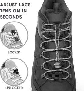 Xpand Bağcıksız Elastik Bot Bağcıkları. Ağır Hizmet Tipi Ayakkabı Bağcıkları Gerilim Kilitleyicileri. Ultra Dayanıklı Yürüyüş Triatletleri Crossfit Örgüsü - Product Image 3