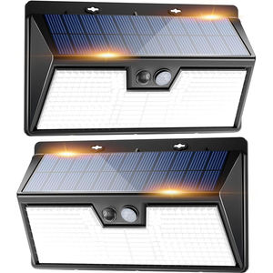 ALECTER Solar Motion Activated 318LED <b>Wall</b> Lights 3 Modes IP66 Waterproof Garden Patio Yard Step Stair Deck <b>Outdoor</b> Security - Product Image 1
