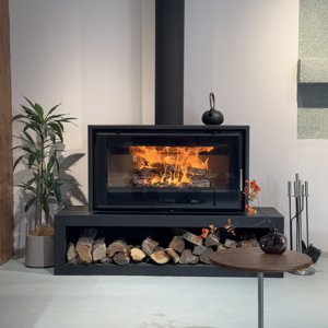 <span class=keywords><strong>Cheminée</strong></span> à bois de luxe, directement de l'usine, avec grande fenêtre en verre - Product Image 3