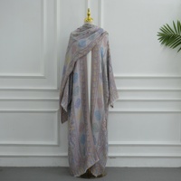 Cadeau de l'Aïd Ramadan, ensemble deux pièces pour femmes musulmanes, robe longue en cachemire doux et viscose, écharpe, vêtements de prière islamiques