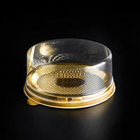 Récipient à biscuits transparent jetable en plastique dôme à gâteau boîte d'emballage de gâteau ovale