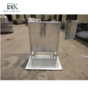 RK Heavy Duty Aluminum 6082-T6 Silver/Black Crowd <b>Control</b> Barrier Lock System Interlocking Security Barricade Fence for Concert - Product Image 2