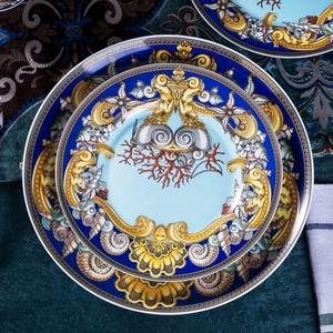 Hot Sale Western European Style Bone China Porcelain <b>Dinnerware</b> Set for Wedding Dishwasher Safe - Product Image 2