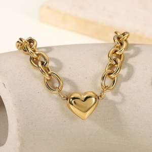 Ins Retro Women 14k Gold Chain <b>Bracelet</b> Stainless Steel Custom <b>love</b> Heart <b>Bracelets</b> for Mom - Product Image 5