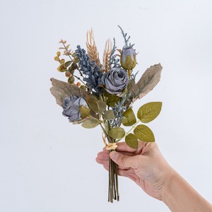 ช่อดอกกุหลาบประดิษฐ์ CallaFloral ทำจากผ้าพลาสติกถัก สำหรับตกแต่งงานแต่งงาน ตกแต่งบ้าน แขวนผนัง รุ่น CF01342 - Product Image 2