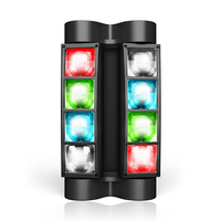 M30 8*3W RGBW LED Moving SPIDER Beam Lights DMX Control Chrome Body Theme Park Use IP20 Rated Blue Red Green Warm Cold White