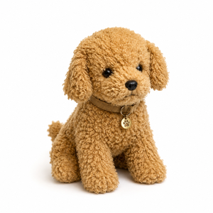 Peluche de Perro Personalizado OEM, Poodle de Peluche Suave con Pelo Rizado, Cachorro Sentado, Venta al por Mayor, Color y Logotipo Personalizables, Regalo de Cumpleaños <span class=keywords><strong>para</strong></span> Niños - Product Image 2