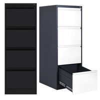 Armoire de rangement métallique verrouillable à 4 tiroirs pour cartes et dossiers, idéale pour la maison, le bureau, la salle de sport, l'hôpital, l'appartement et l'atelier