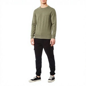 Suéter de Punto para Hombre, Cuello Redondo, Color Verde Oliva, Manga Larga, Estilo Informal para Otoño - Product Image 5
