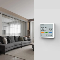 Luka ATuMan TH1 termohigrometer LCD Digital, kalender jam LCD Digital 3.67 inci dengan suhu Sensor kelembapan