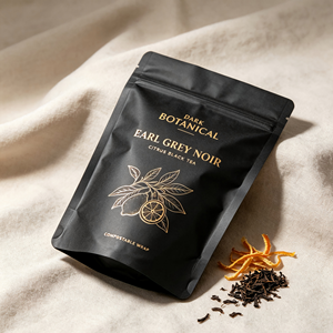 Sacchetto con Zip in Carta Kraft Biodegradabile con Rivestimento in PLA Personalizzato e Stampa in <span class=keywords><strong>Oro</strong></span> - Product Image 4