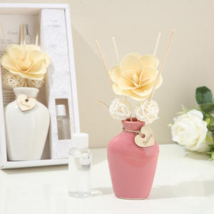 Элегантный Домашний аромат, подарочные Цветочные Палочки, набор керамических бутылок с ароматерапевтическим маслом для украшения полки для ванной комнаты - Product Image 3