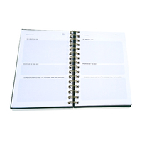 Carnet de notes à spirale A5 personnalisé en gros avec couverture en PU en tissu Carnet de notes promotionnel bon marché pour étudiants Logo personnalisé imprimé