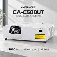 Projecteur laser CAAVITS UST 0.44 5000 Lumens WUXGA 3LCD, projecteur d'installation pour une expérience immersive, projecteurs pour parcs à thème