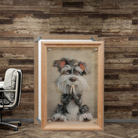 Décoration murale personnalisée faite à la main, moderne, avec animaux en 3D, 6 couleurs, impression numérique, acrylique, encre écologique, étanche, encadrée