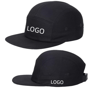 Casquette plate respirante noire à la mode pour l'été, logo personnalisé, séchage rapide, casquette de suivi en plein air - Product Image 1