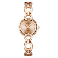 Montre pour femme Wlisth S949, étanche, style dessin animé, simple, luxueuse, quartz, acier inoxydable, avec aiguilles lumineuses