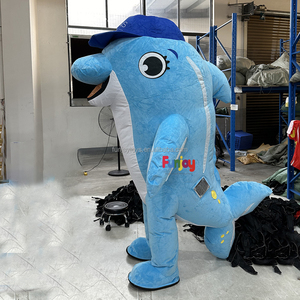 Disfraz <span class=keywords><strong>de</strong></span> mascota delfín inflable personalizado, disfraz <span class=keywords><strong>de</strong></span> Mascota <span class=keywords><strong>de</strong></span> criaturas marinas <span class=keywords><strong>de</strong></span> dibujos animados para caminar a la venta - Product Image 2