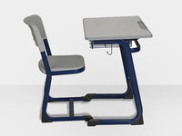 Ensemble de bureau et de chaise pour étudiants adultes personnalisés et fixes, bureau et chaise en métal pour une seule personne