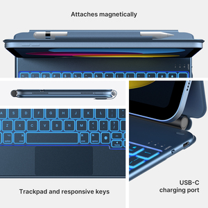 Typecase Thương hiệu từ Clasp bàn phím cho ipad 10th Gen 10.9 "inch với Fluence Trackpad 11 trở lại ánh sáng máy tính bảng klavyesi trường hợp - Product Image 6